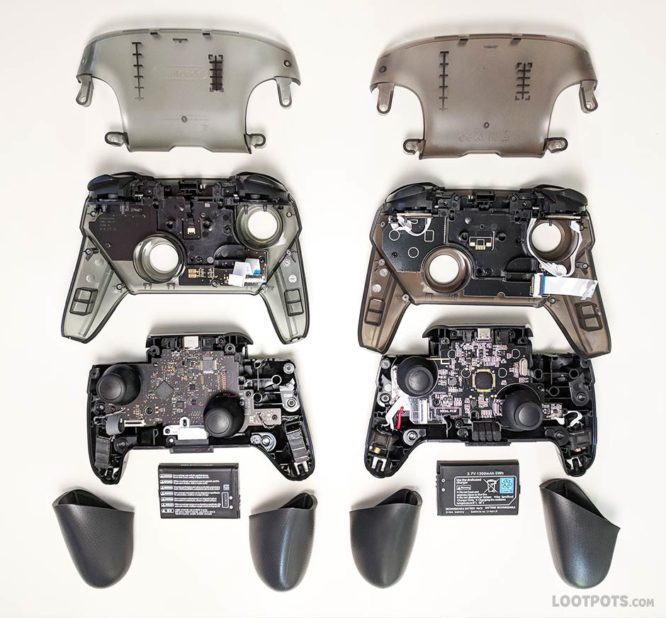 Internal comparison of fake Switch Pro Controller