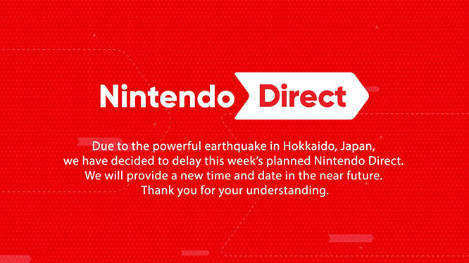 Nintendo Direct September delayed due to earthquake