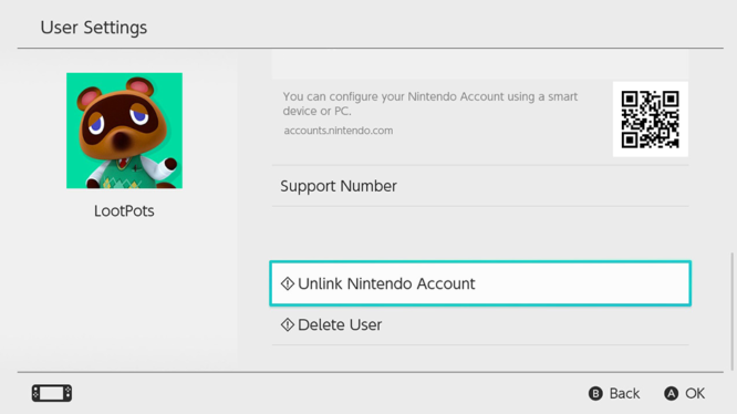 Unlink Nintendo Account Animal Crossing