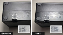 Fake Nintendo Switch Dock Markings Comparison