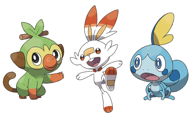 Pokemon Gen 8 Starters - Grookey, Scorbunny, Sobble