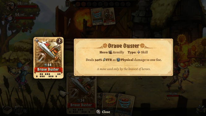 SteamWorld Quest Card Details screenshot