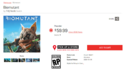 Biomutant Nintendo Switch leak EB Games