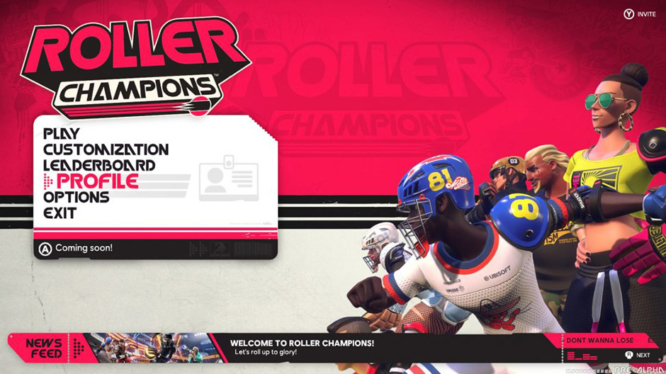 Roller Champions Menu