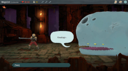 SLay the Spire screenshot showing the player talking to whale