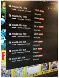 Photo of some GameStop E3 Switch SKUs