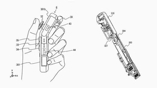 Hinged Joy-Con rails from Nintendo's Patent