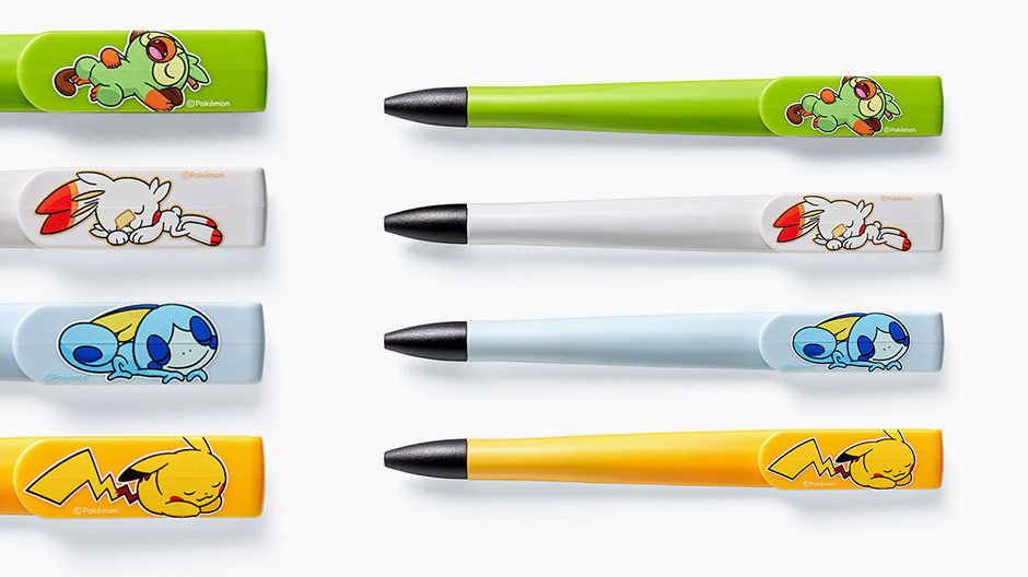 Pokemon Sword and Shield Ballpoint Pens featuring starters