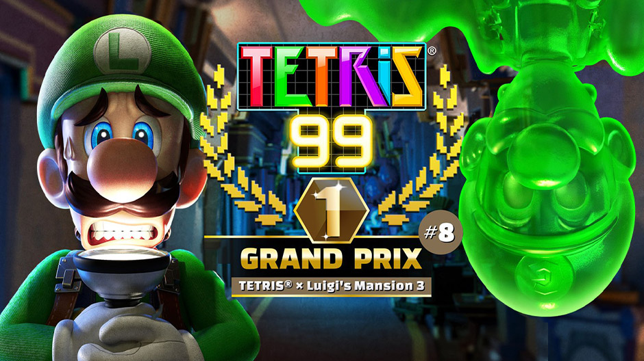 Tetris 99 Luigi's Masnion crossover cup