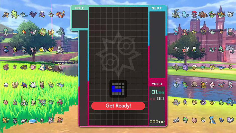 Tetris 99 Pokemon Sword and Shield theme