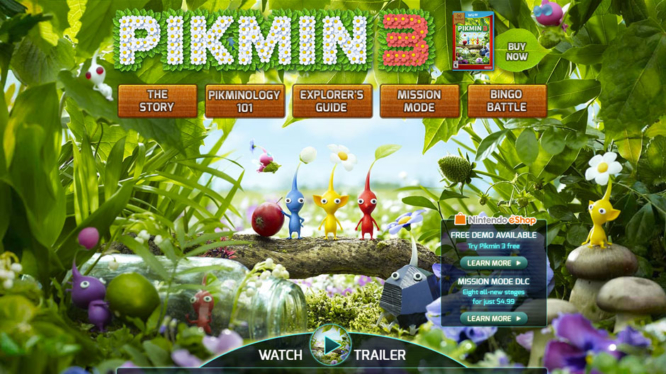 Pikmin 3 Old Website
