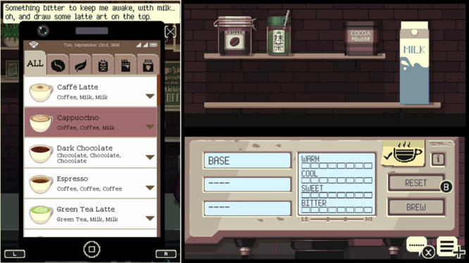 Making Coffee in Coffee Talk on Switch